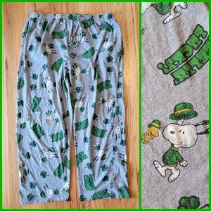 Peanuts Feelin' Lucky Drawstring Lounge Pajama Pants - St. Patrick's Day Holiday
